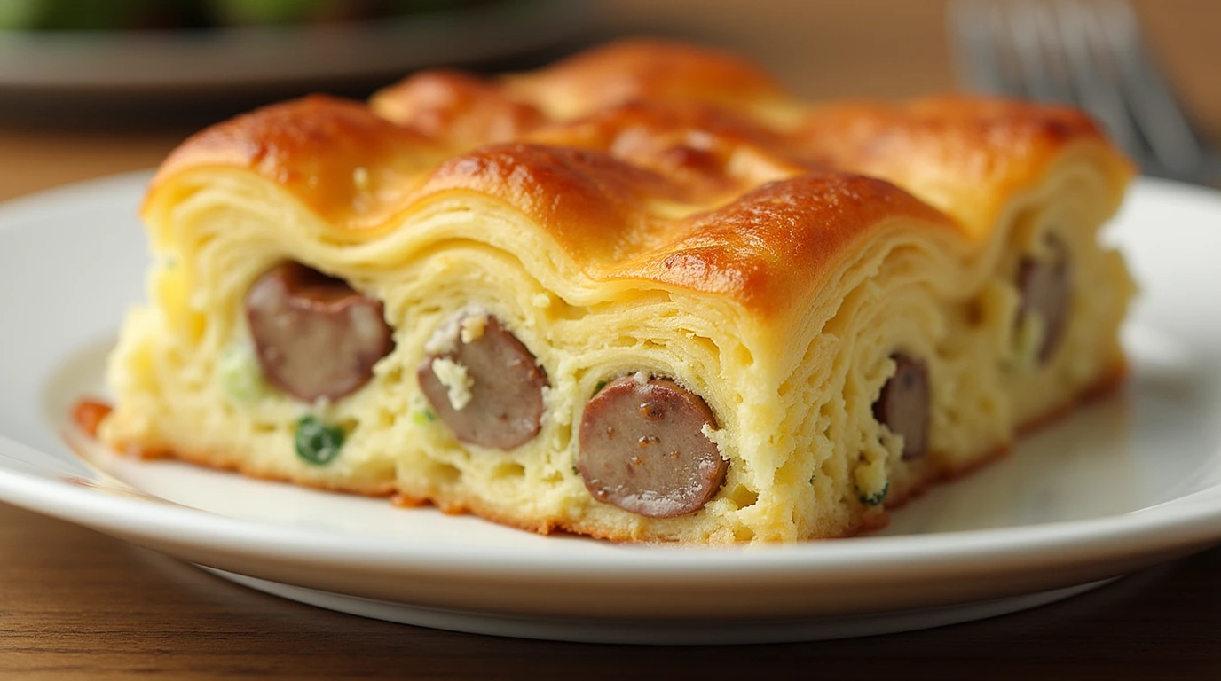 sausage croissant breakfast casserole